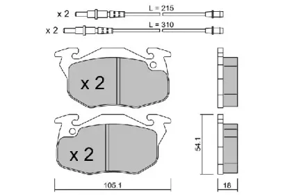 Комплект тормозных колодок, дисковый тормоз AISIN купить